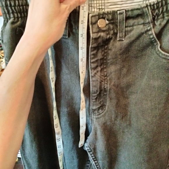 Vintage Lee no pocket Mom Jeans washed black 12 petite - Picture 4 of 6